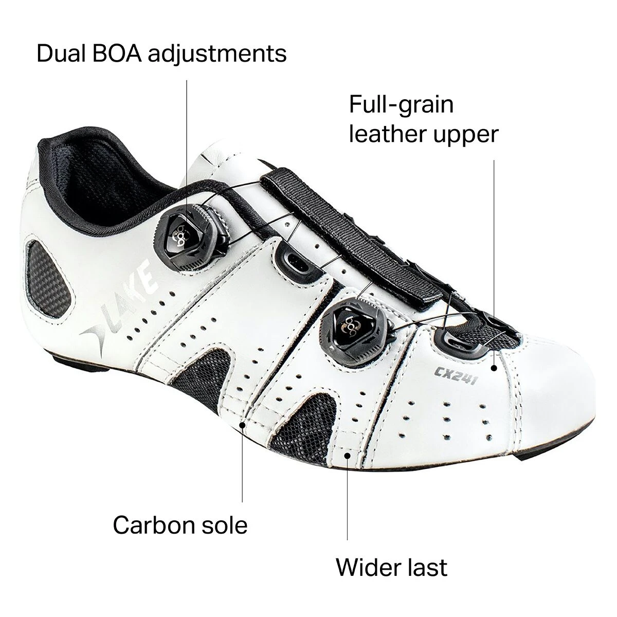 Wholesale π Lake Road Bike Shoes CX241 Wide Cycling Shoe Men's π 2 Wholesale π Lake Road Bike Shoes CX241 Wide Cycling Shoe Men's π - Image 2